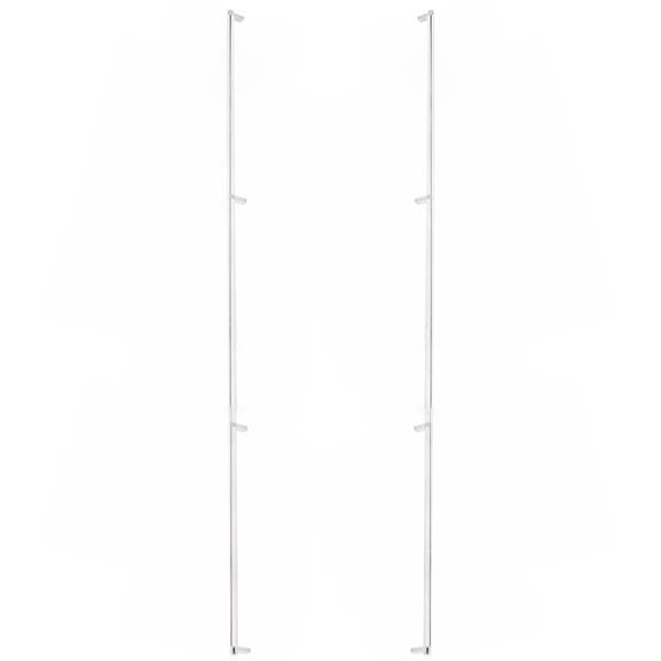 Emtek - Glass Shower Door Back to Back, Select Appliance Pull 54 Inch C-C, Rectangular Stem, Smooth Bar
