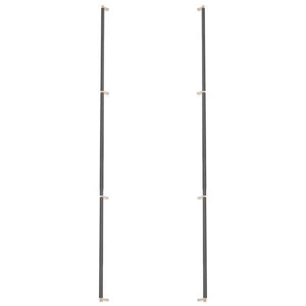 Emtek - Glass Shower Door Back to Back, Select Appliance Pull 54 Inch C-C, Rectangular Stem, Smooth Bar
