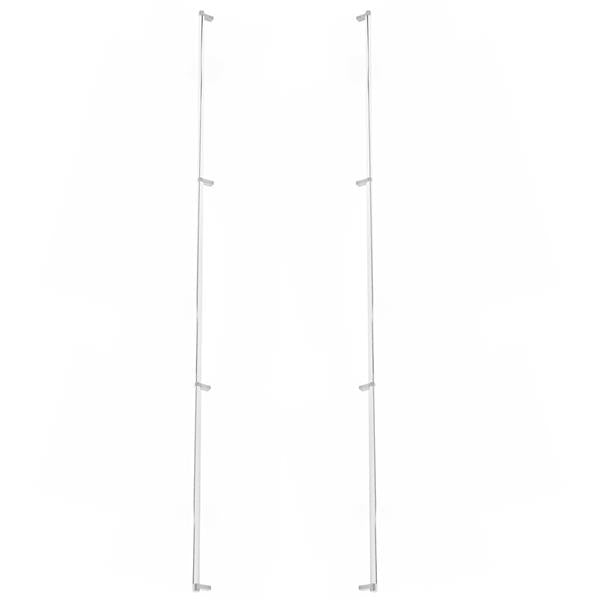 Emtek - Glass Shower Door Back to Back, Select Appliance Pull 54 Inch C-C, Rectangular Stem, Smooth Bar