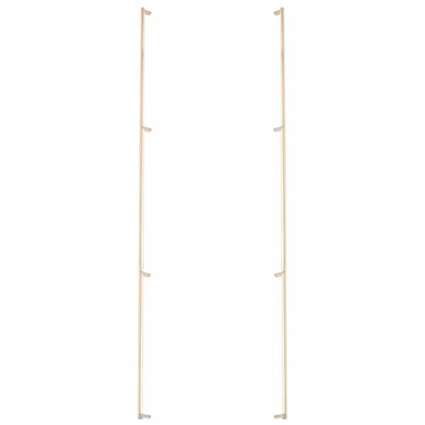 Emtek - Glass Shower Door Back to Back, Select Appliance Pull 54 Inch C-C, Rectangular Stem, Smooth Bar