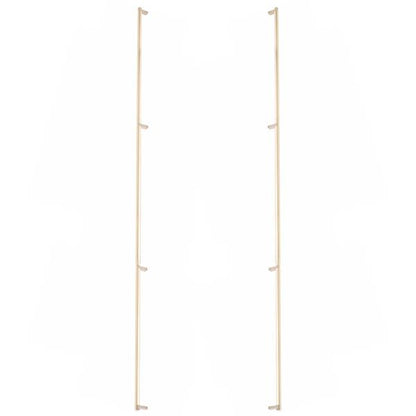Emtek - Glass Shower Door Back to Back, Select Appliance Pull 54 Inch C-C, Rectangular Stem, Smooth Bar