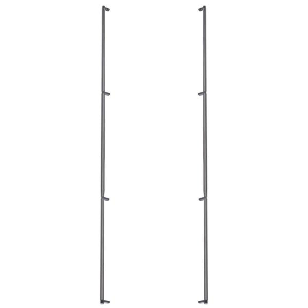 Emtek - Glass Shower Door Back to Back, Select Appliance Pull 54 Inch C-C, Rectangular Stem, Smooth Bar