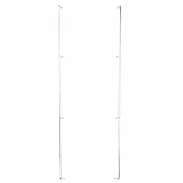 Emtek - Glass Shower Door Back to Back, Select Appliance Pull 54 Inch C-C, Rectangular Stem, Smooth Bar