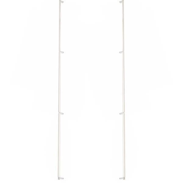 Emtek - Glass Shower Door Back to Back, Select Appliance Pull 54 Inch C-C, Rectangular Stem, Smooth Bar