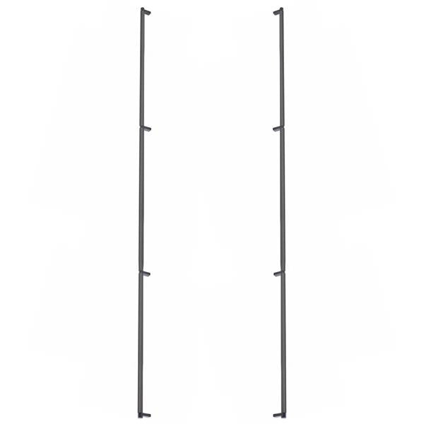 Emtek - Glass Shower Door Back to Back, Select Appliance Pull 54 Inch C-C, Rectangular Stem, Smooth Bar