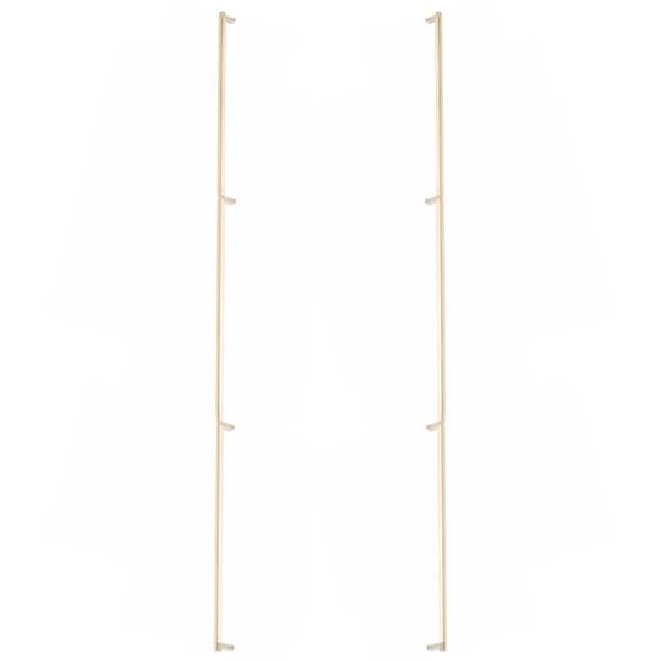 Emtek - Glass Shower Door Back to Back, Select Appliance Pull 54 Inch C-C, Rectangular Stem, Smooth Bar