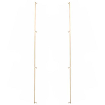 Emtek - Glass Shower Door Back to Back, Select Appliance Pull 54 Inch C-C, Rectangular Stem, Smooth Bar
