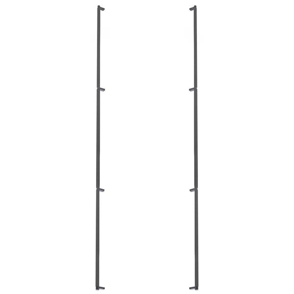 Emtek - Glass Shower Door Back to Back, Select Appliance Pull 54 Inch C-C, Rectangular Stem, Knurled Bar