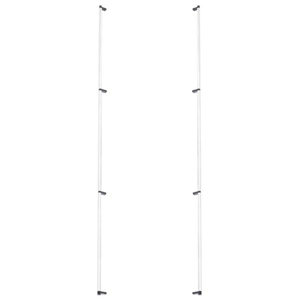 Emtek - Glass Shower Door Back to Back, Select Appliance Pull 54 Inch C-C, Rectangular Stem, Knurled Bar