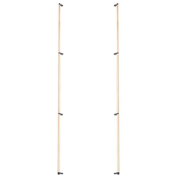 Emtek - Glass Shower Door Back to Back, Select Appliance Pull 54 Inch C-C, Rectangular Stem, Smooth Bar