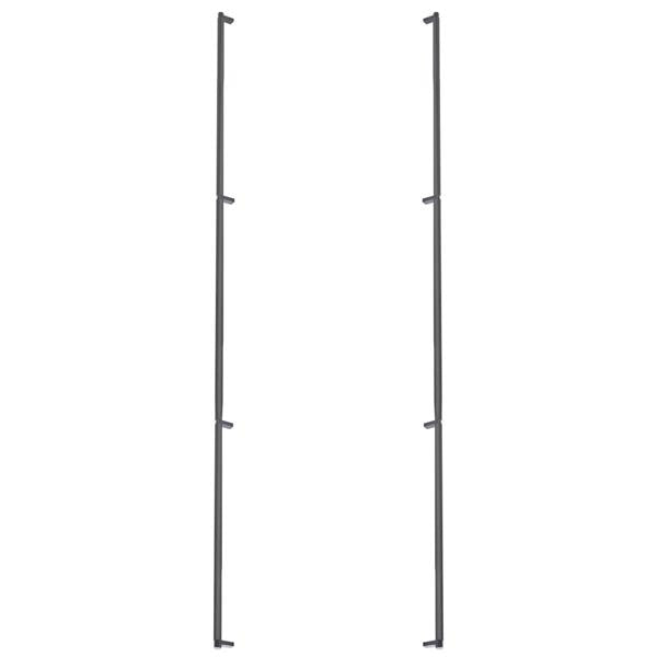 Emtek - Glass Shower Door Back to Back, Select Appliance Pull 54 Inch C-C, Rectangular Stem, Smooth Bar
