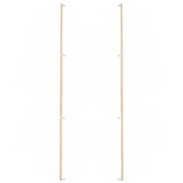 Emtek - Glass Shower Door Back to Back, Select Appliance Pull 54 Inch C-C, Rectangular Stem, Knurled Bar