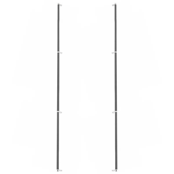 Emtek - Glass Shower Door Back to Back, Select Appliance Pull 54 Inch C-C, Rectangular Stem, Knurled Bar
