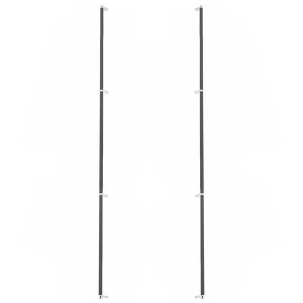 Emtek - Glass Shower Door Back to Back, Select Appliance Pull 54 Inch C-C, Rectangular Stem, Knurled Bar