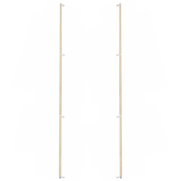 Emtek - Glass Shower Door Back to Back, Select Appliance Pull 54 Inch C-C, Rectangular Stem, Knurled Bar
