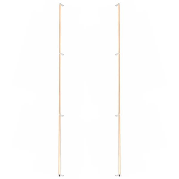 Emtek - Glass Shower Door Back to Back, Select Appliance Pull 54 Inch C-C, Rectangular Stem, Smooth Bar