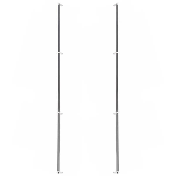 Emtek - Glass Shower Door Back to Back, Select Appliance Pull 54 Inch C-C, Rectangular Stem, Smooth Bar