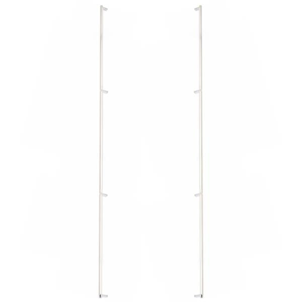 Emtek - Glass Shower Door Back to Back, Select Appliance Pull 54 Inch C-C, Rectangular Stem, Smooth Bar
