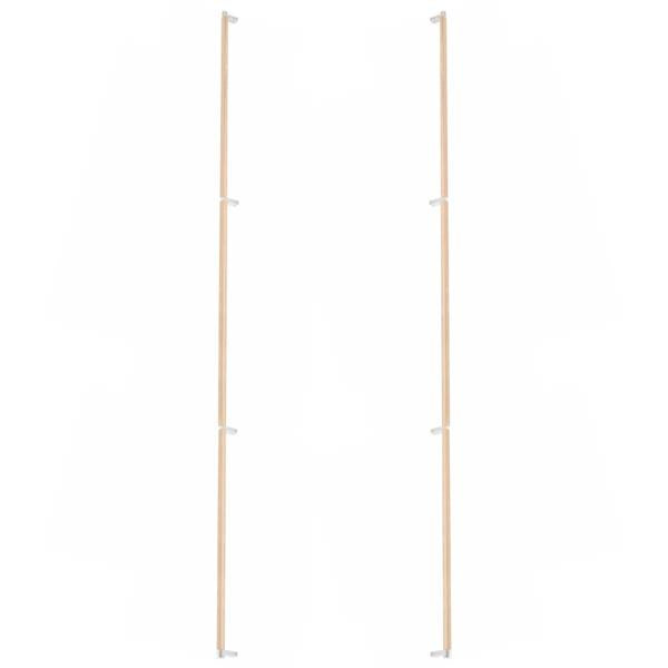 Emtek - Glass Shower Door Back to Back, Select Appliance Pull 54 Inch C-C, Rectangular Stem, Knurled Bar