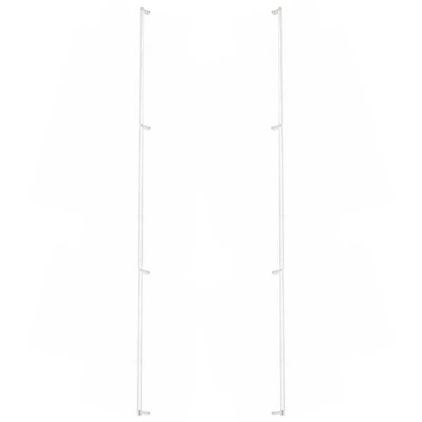 Emtek - Glass Shower Door Back to Back, Select Appliance Pull 54 Inch C-C, Rectangular Stem, Knurled Bar