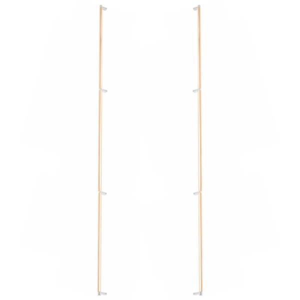 Emtek - Glass Shower Door Back to Back, Select Appliance Pull 54 Inch C-C, Rectangular Stem, Smooth Bar