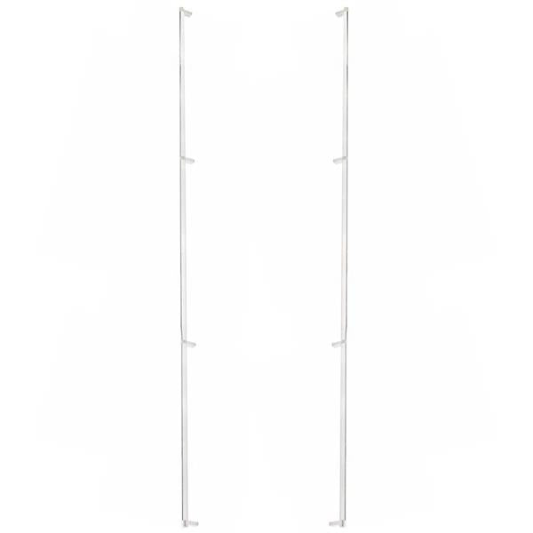 Emtek - Glass Shower Door Back to Back, Select Appliance Pull 54 Inch C-C, Rectangular Stem, Smooth Bar