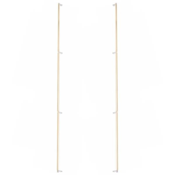 Emtek - Glass Shower Door Back to Back, Select Appliance Pull 54 Inch C-C, Rectangular Stem, Smooth Bar