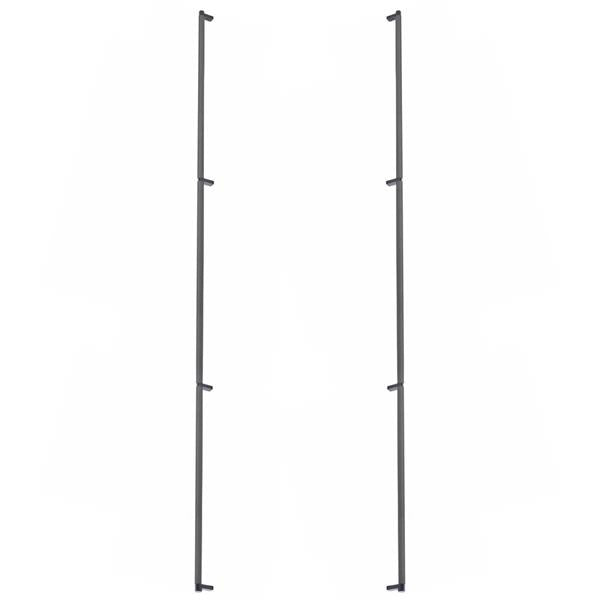 Emtek - Glass Shower Door Back to Back, Select Appliance Pull 54 Inch C-C, Rectangular Stem, Knurled Bar