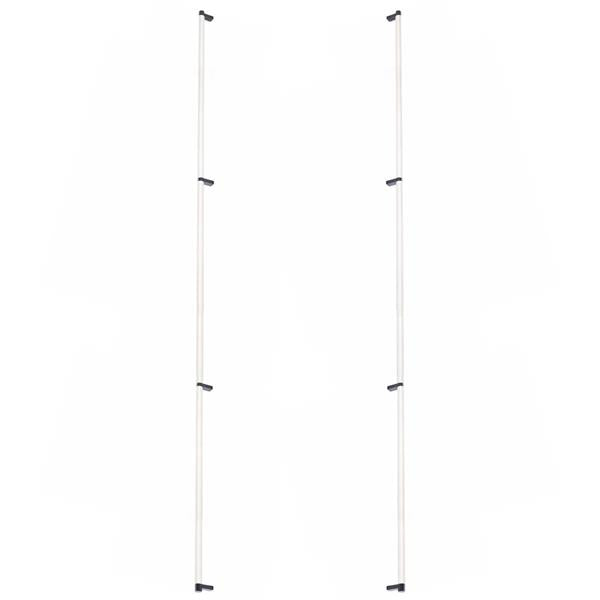 Emtek - Glass Shower Door Back to Back, Select Appliance Pull 54 Inch C-C, Rectangular Stem, Knurled Bar