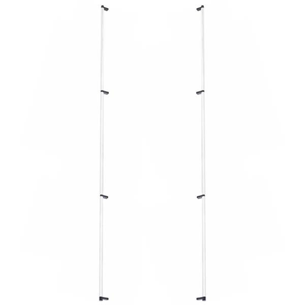 Emtek - Glass Shower Door Back to Back, Select Appliance Pull 54 Inch C-C, Rectangular Stem, Knurled Bar
