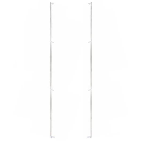 Emtek - Glass Shower Door Back to Back, Select Appliance Pull 54 Inch C-C, Rectangular Stem, Smooth Bar
