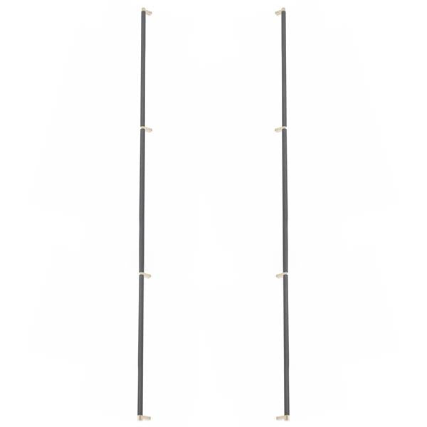 Emtek - Glass Shower Door Back to Back, Select Appliance Pull 54 Inch C-C, Rectangular Stem, Knurled Bar