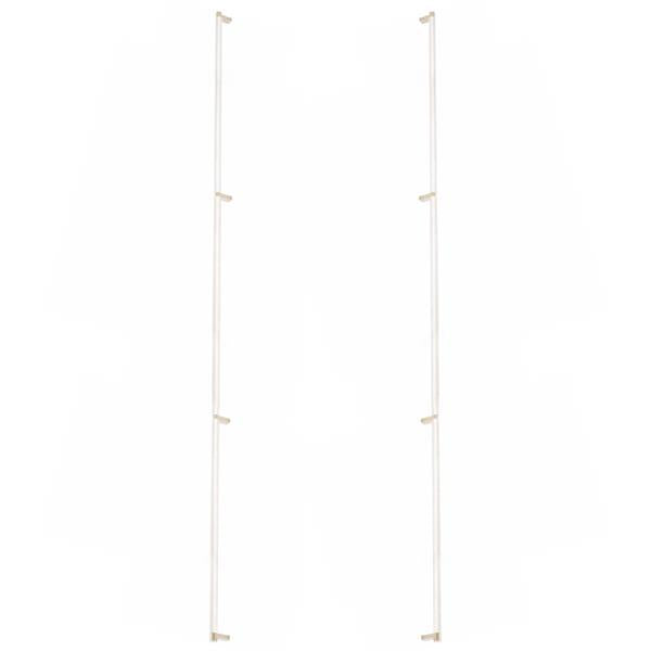 Emtek - Glass Shower Door Back to Back, Select Appliance Pull 54 Inch C-C, Rectangular Stem, Knurled Bar