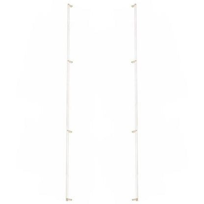 Emtek - Glass Shower Door Back to Back, Select Appliance Pull 54 Inch C-C, Rectangular Stem, Knurled Bar