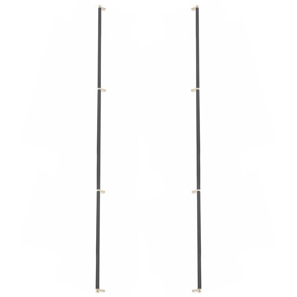 Emtek - Glass Shower Door Back to Back, Select Appliance Pull 54 Inch C-C, Rectangular Stem, Knurled Bar