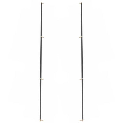 Emtek - Glass Shower Door Back to Back, Select Appliance Pull 54 Inch C-C, Rectangular Stem, Knurled Bar