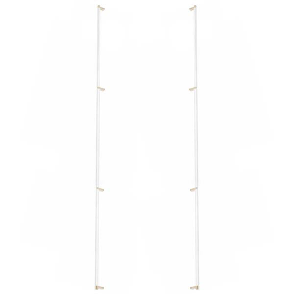 Emtek - Glass Shower Door Back to Back, Select Appliance Pull 54 Inch C-C, Rectangular Stem, Knurled Bar
