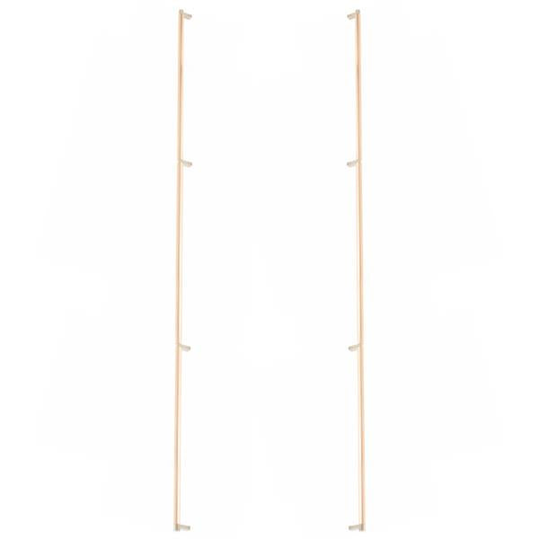 Emtek - Glass Shower Door Back to Back, Select Appliance Pull 54 Inch C-C, Rectangular Stem, Smooth Bar