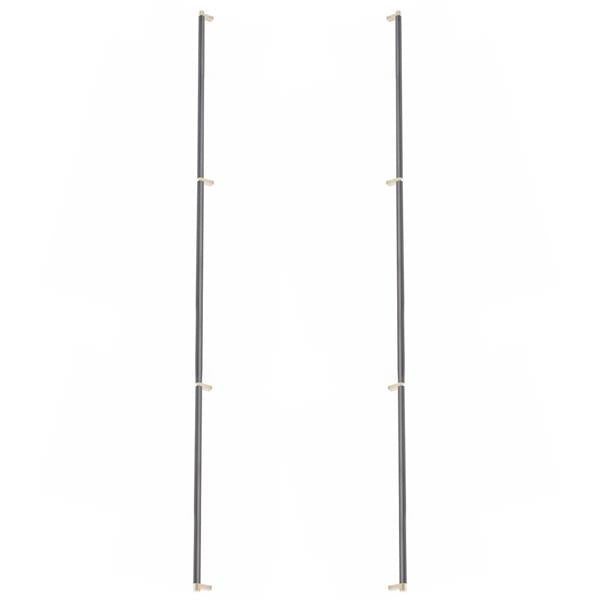 Emtek - Glass Shower Door Back to Back, Select Appliance Pull 54 Inch C-C, Rectangular Stem, Smooth Bar