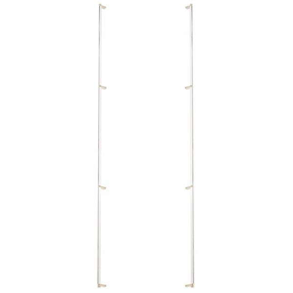 Emtek - Back to Back, Select Appliance Pull 54 Inch C-C, Rectangular Stem, Smooth Bar