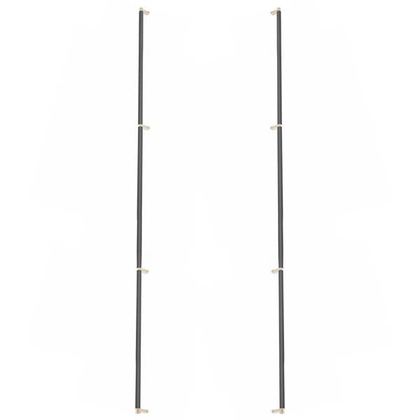 Emtek - Back to Back, Select Appliance Pull 54 Inch C-C, Rectangular Stem, Smooth Bar
