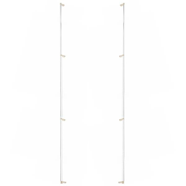 Emtek - Glass Shower Door Back to Back, Select Appliance Pull 54 Inch C-C, Rectangular Stem, Smooth Bar