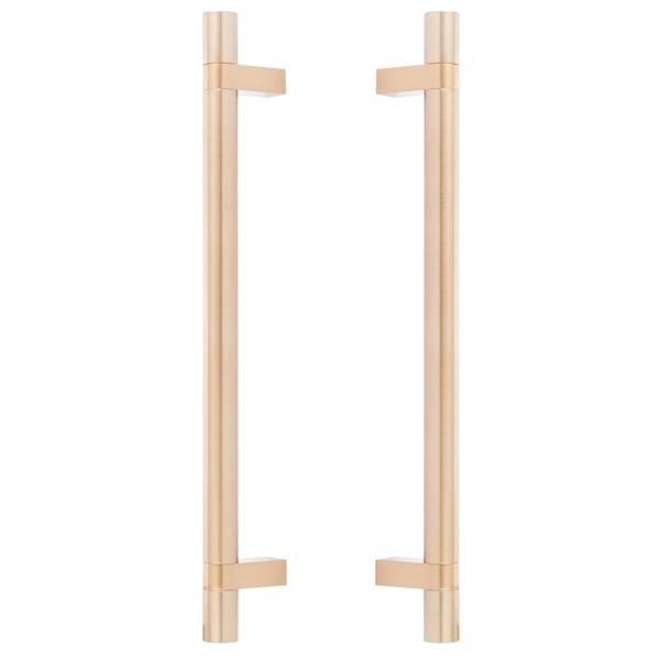 Emtek - Back to Back, Select Bar Appliance Pull 12 Inch C-C, Rectangular Bar Stem, Smooth Bar