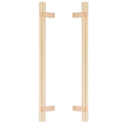 Emtek - Back to Back, Select Bar Appliance Pull 12 Inch C-C, Rectangular Bar Stem, Smooth Bar