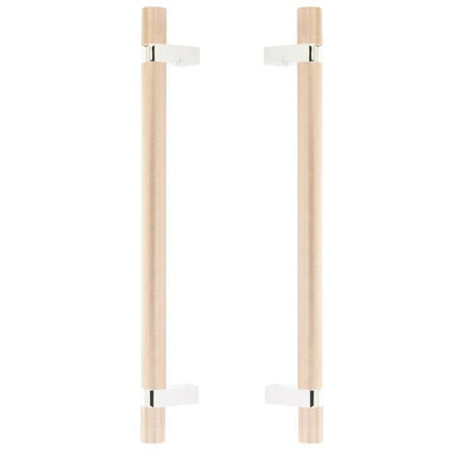 Emtek - Glass Shower Door Back to Back, Select Bar Appliance Pull 12 Inch C-C, Rectangular Bar Stem, Knurled Bar