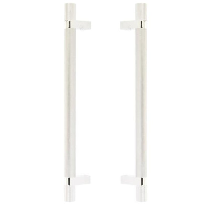 Emtek - Back to Back, Select Bar Appliance Pull 12 Inch C-C, Rectangular Bar Stem, Knurled Bar