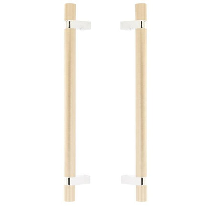 Emtek - Back to Back, Select Bar Appliance Pull 12 Inch C-C, Rectangular Bar Stem, Knurled Bar