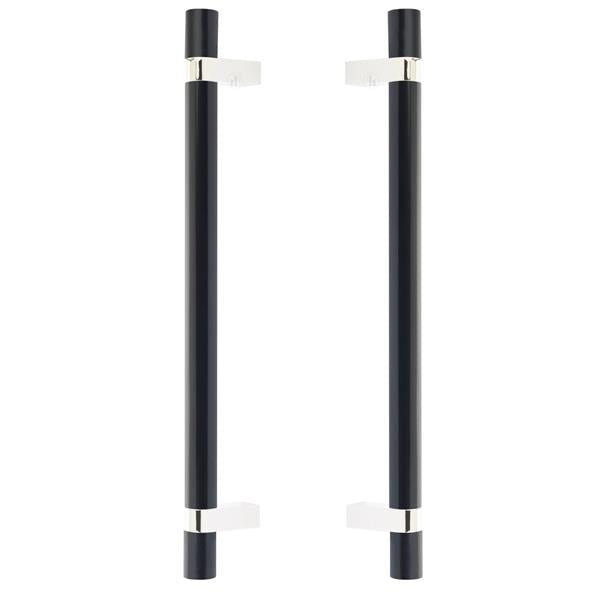 Emtek - Back to Back, Select Bar Appliance Pull 12 Inch C-C, Rectangular Bar Stem, Smooth Bar