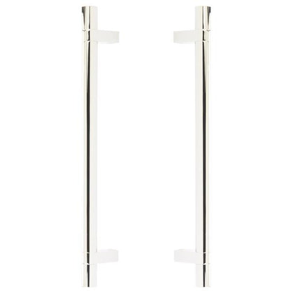 Emtek - Back to Back, Select Bar Appliance Pull 12 Inch C-C, Rectangular Bar Stem, Smooth Bar