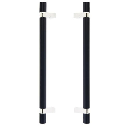 Emtek - Back to Back, Select Bar Appliance Pull 12 Inch C-C, Rectangular Bar Stem, Smooth Bar